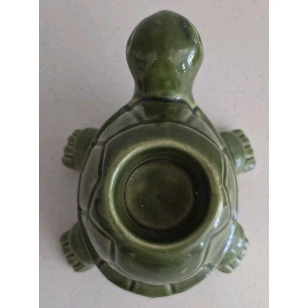 Pier 1 Green Turtle Ceramic Candle Holder Retired Limited